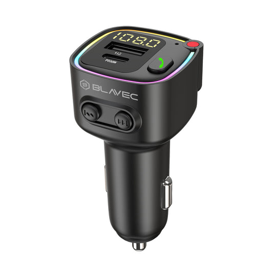 Modulateur FM Bluetooth Blavec Flash TR-02, 1 x USB-A - 1 x USB-C