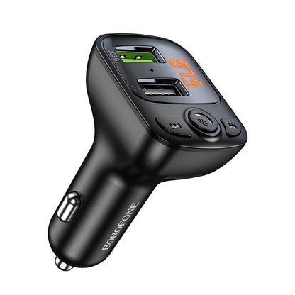 Borofone BC41 Eminency FM-Transmitter Bluetooth | 2x USB-A & microSD | Schwarz