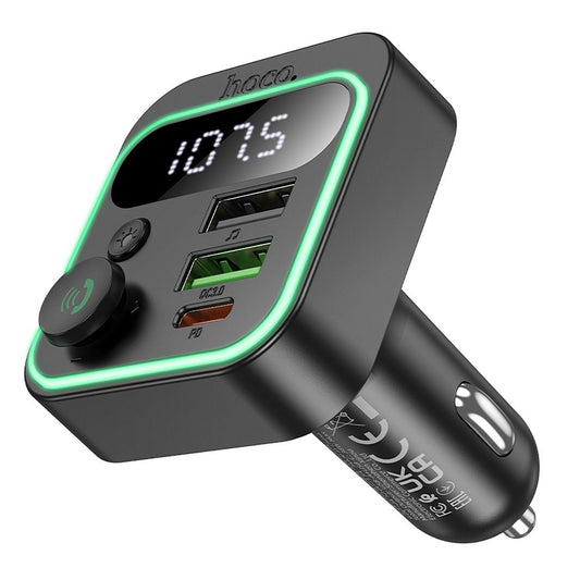 Modulateur FM Bluetooth HOCO E85, 2 x USB-A - 1 x USB-C