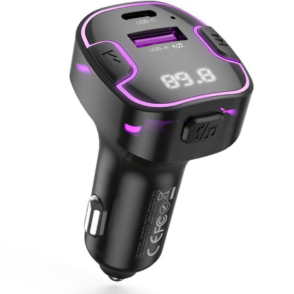 XO Design BCC12 FM-Transmitter Bluetooth | 1x USB-A & 1x USB-C