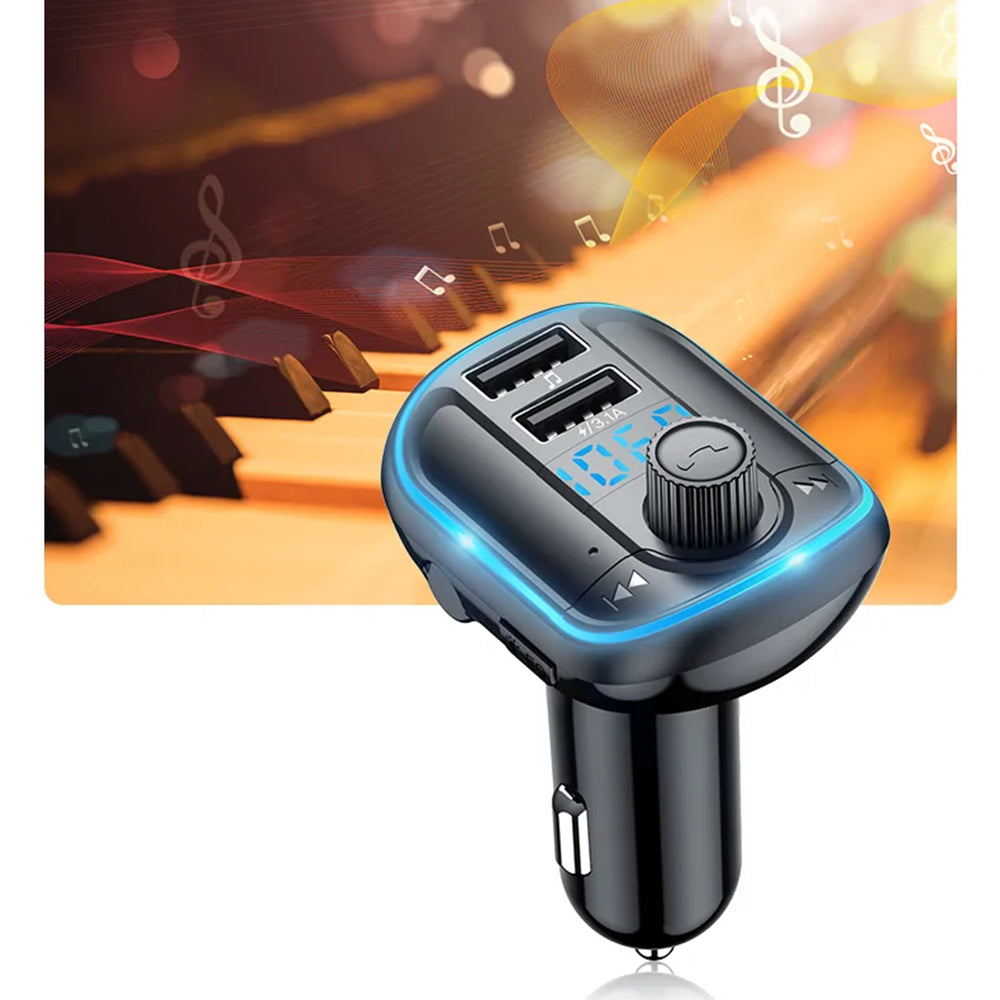 FM Bluetooth Modulator Yesido Y44, 2 x USB-A - 1 x microSD