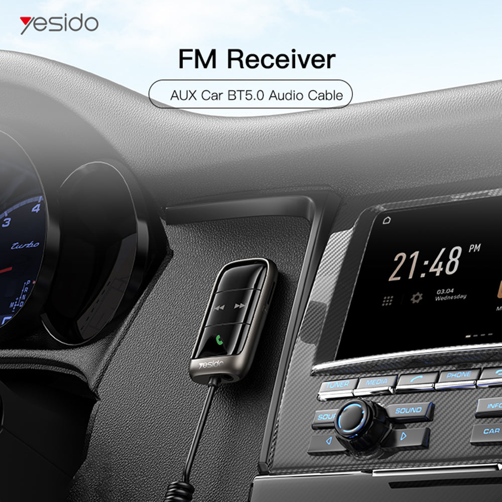 FM Bluetooth Modulator Yesido YAU32, 1 x 3,5 mm - 1 x microSD