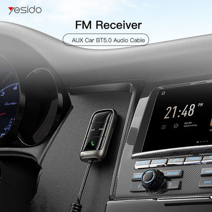 FM Bluetooth Modulator Yesido YAU32, 1 x 3,5 mm - 1 x microSD