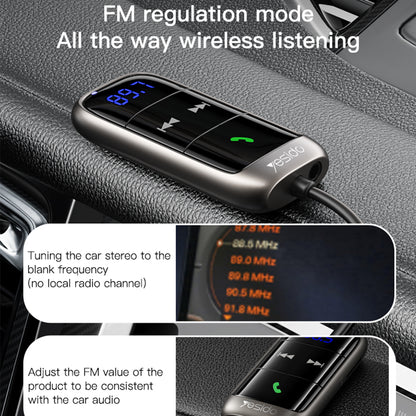 FM Bluetooth Modulator Yesido YAU32, 1 x 3,5 mm - 1 x microSD