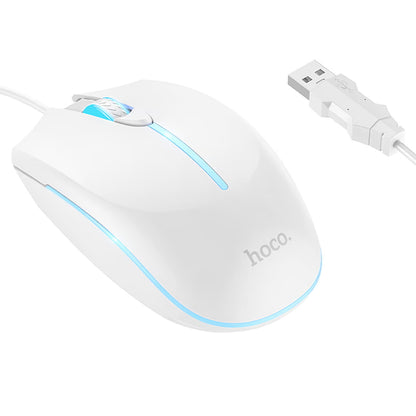 Wired USB Gaming Mouse HOCO GM37, RGB, 2400DPI, White