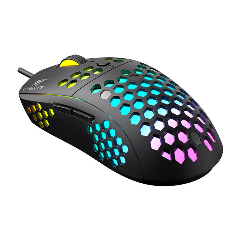 Gaming-Maus HAVIT MS1032, kabelgebunden, USB, RGB, 800DPI - 6400DPI, Schwarz