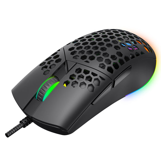 Gaming-Maus Wired USB HAVIT MS1036, RGB, 1200DPI - 7200DPI, 1.6m, Weiß