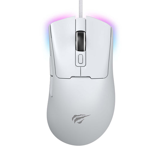Gaming-Maus Wired USB HAVIT MS966, RGB, 800DPI - 12000DPI, 1.6m, Weiß