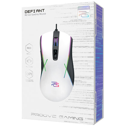 Gaming-Maus Wired USB Proove Defiant, RGB, 7200DPI, Weiß CMDE00000101
