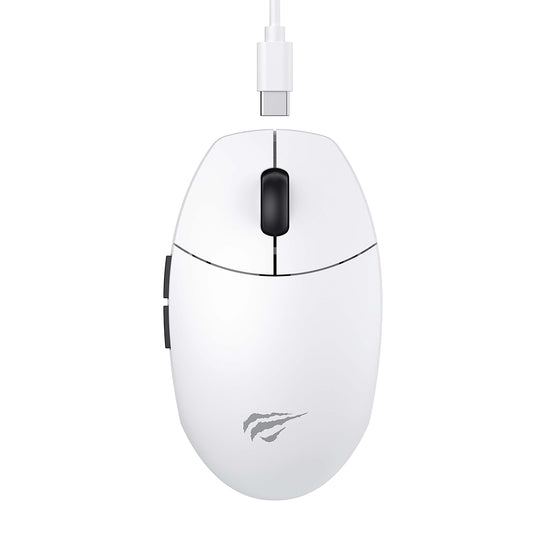 Souris Gaming Sans Fil HAVIT MS1039W, 800DPI - 7400DPI, Wi-Fi / Filaire, Blanc