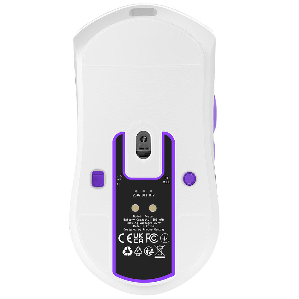 Gaming-Maus Wireless Proove Jester, 800DPI - 26000DPI, OLED-Display, Weiß WMJS00022002
