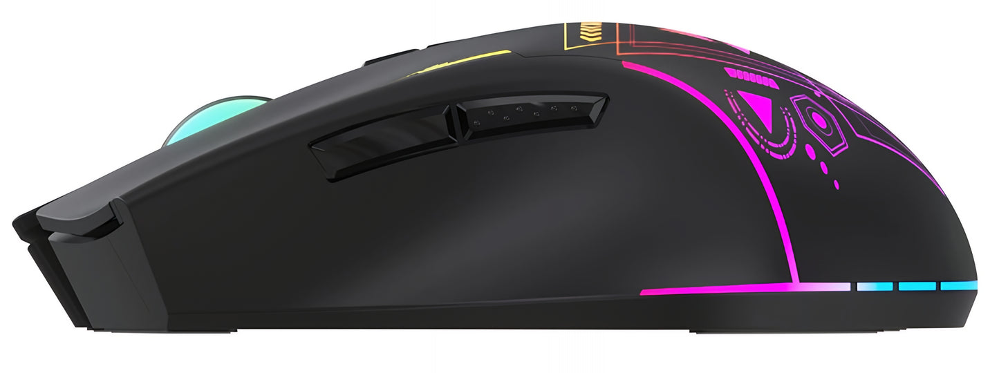 Wireless Gaming Maus WZK WMGB-3200, 3200DPI, RGB, Schwarz