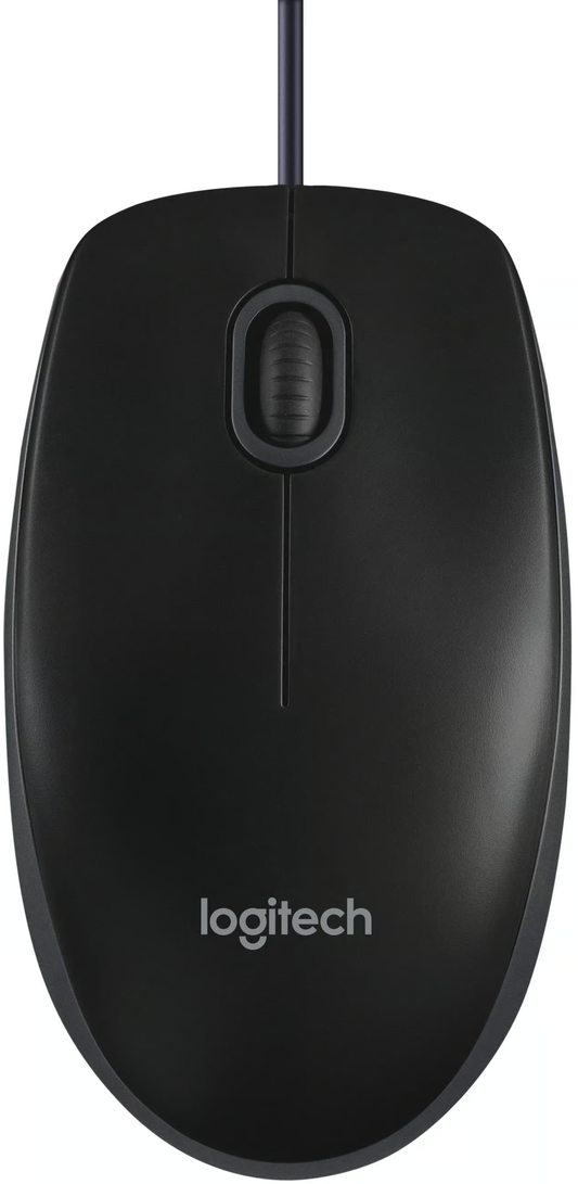 Mouse Wired USB Logitech B100, 1000DPI, Schwarz 910-003357