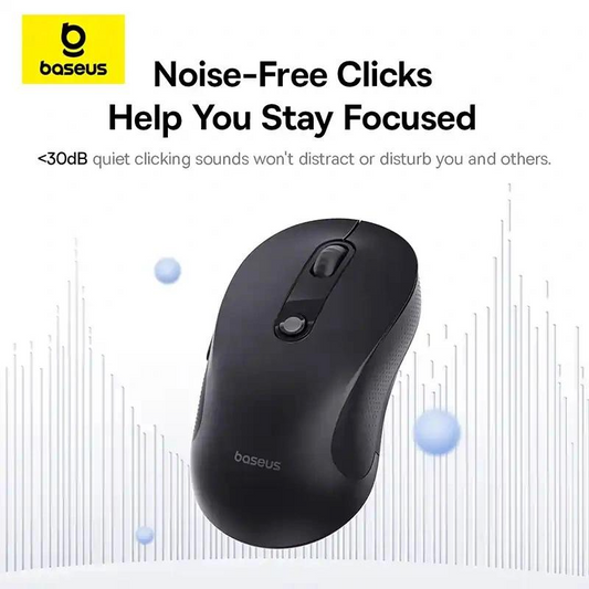 Souris sans fil Baseus F02, 1600DPI, BT / Wi-Fi, Noir B0203203