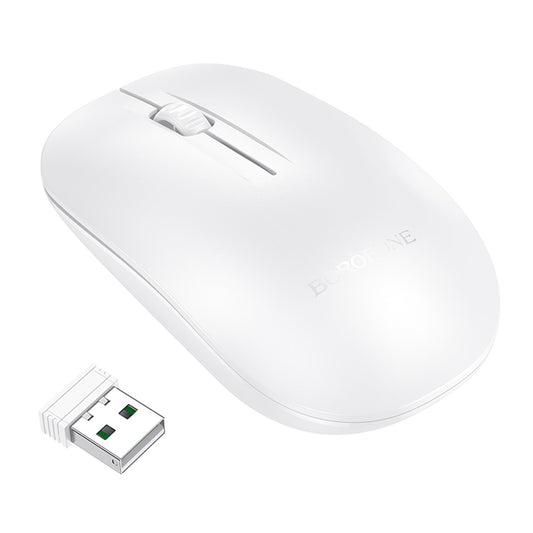 Souris sans fil Borofone BG14 Planet, 1000DPI, BT / Wi-Fi, Blanc