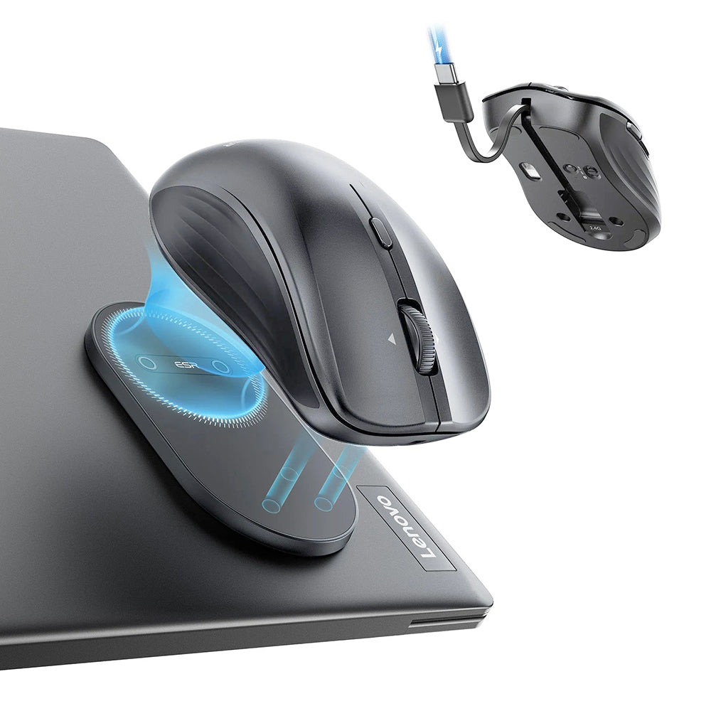 Kabellose Maus ESR MagMouse, 800DPI - 4800DPI, BT / Wi-Fi, Grau