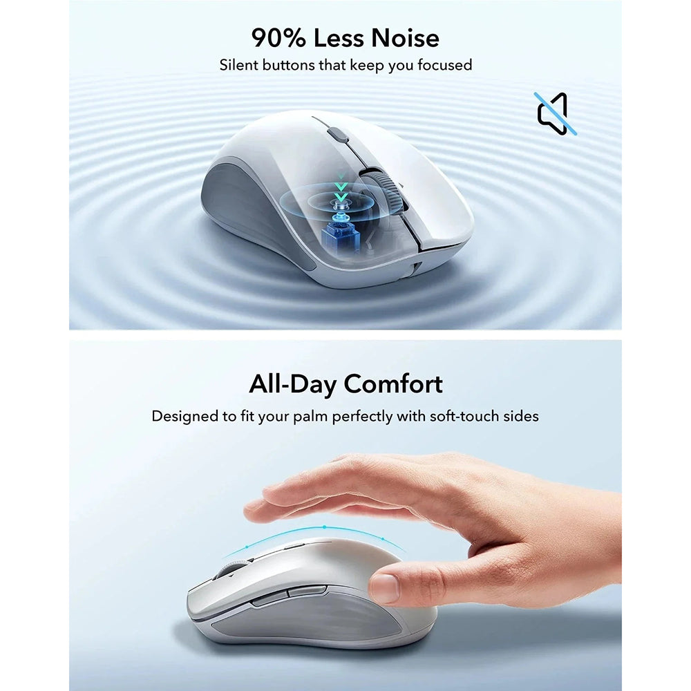 Souris sans fil ESR MagMouse, 800DPI - 4800DPI, Gris