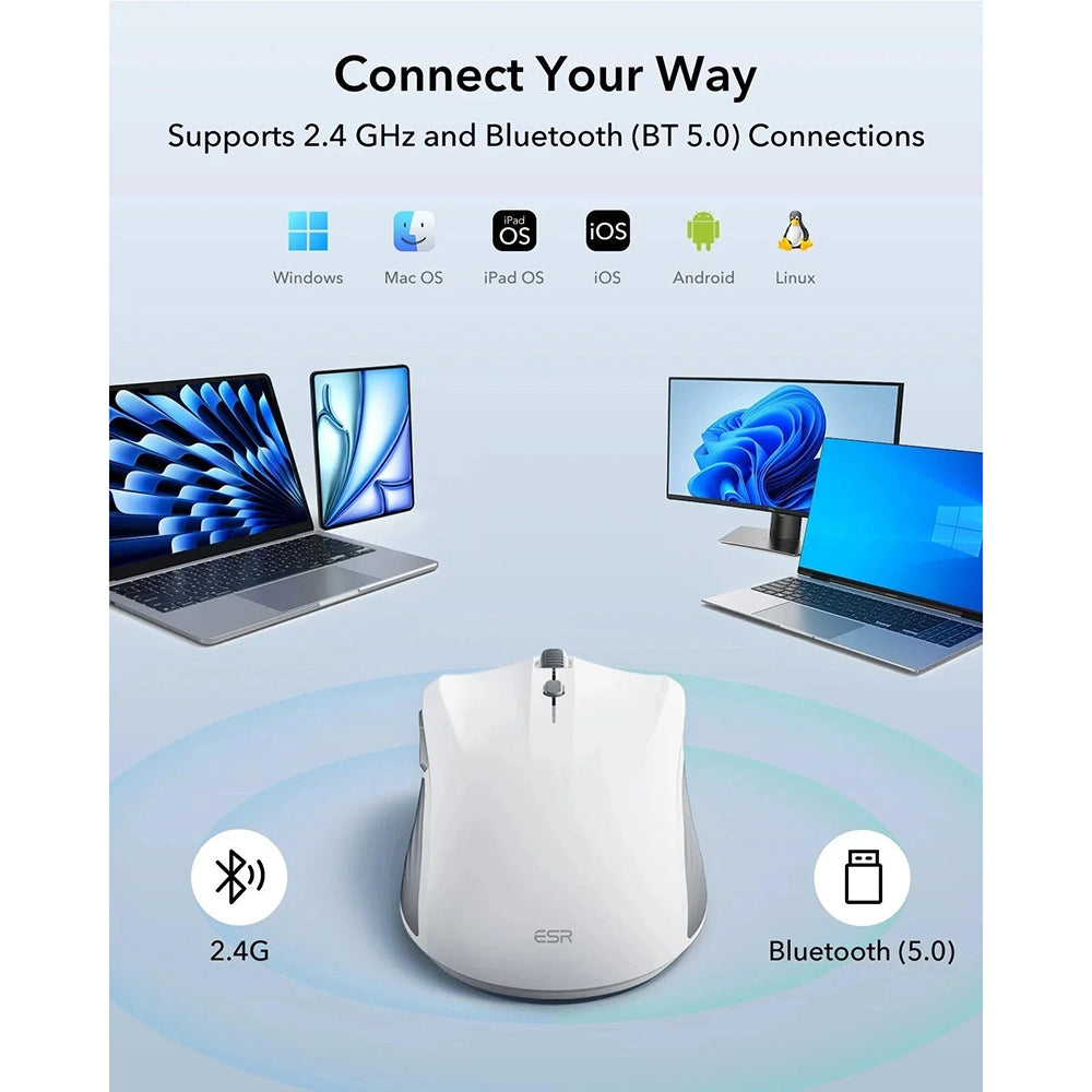 Souris sans fil ESR MagMouse, 800DPI - 4800DPI, Gris