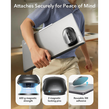 Souris sans fil ESR MagMouse, 800DPI - 4800DPI, Gris