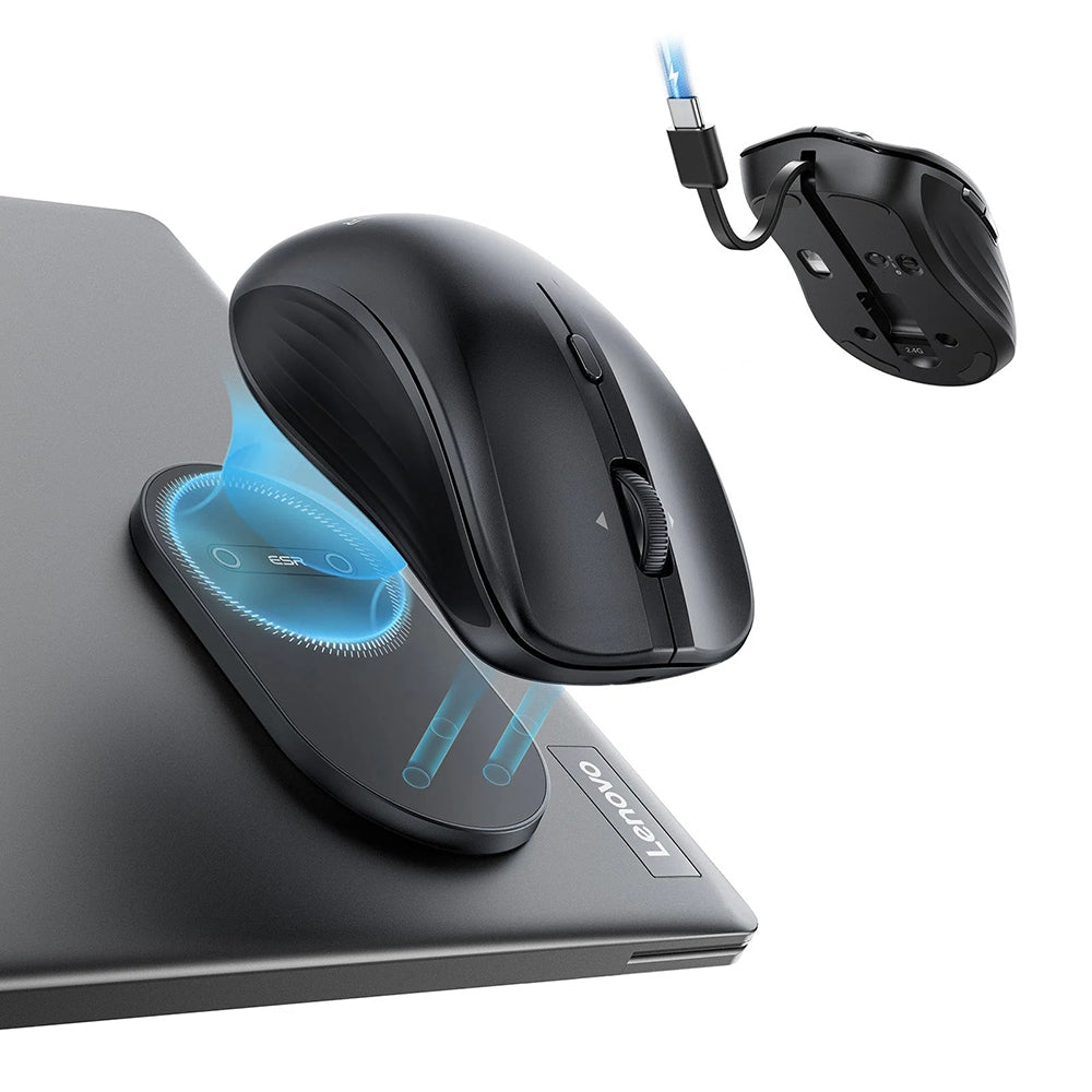 Souris sans fil ESR MagMouse, 800DPI - 4800DPI, BT / Wi-Fi, Noir
