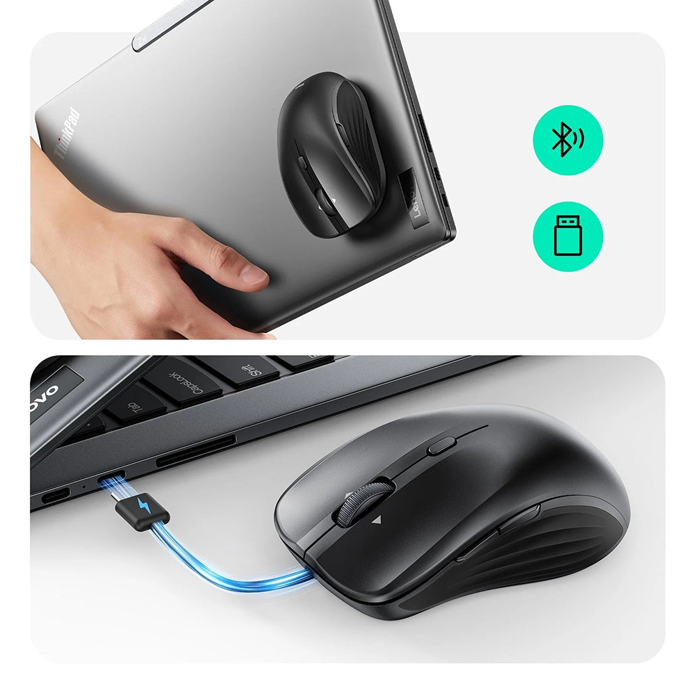 Souris sans fil ESR MagMouse, 800DPI - 4800DPI, BT / Wi-Fi, Noir