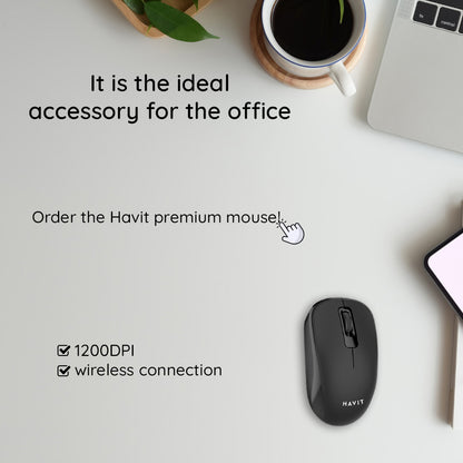 Souris sans fil HAVIT MS626GT, 1200DPI, Noir Rouge