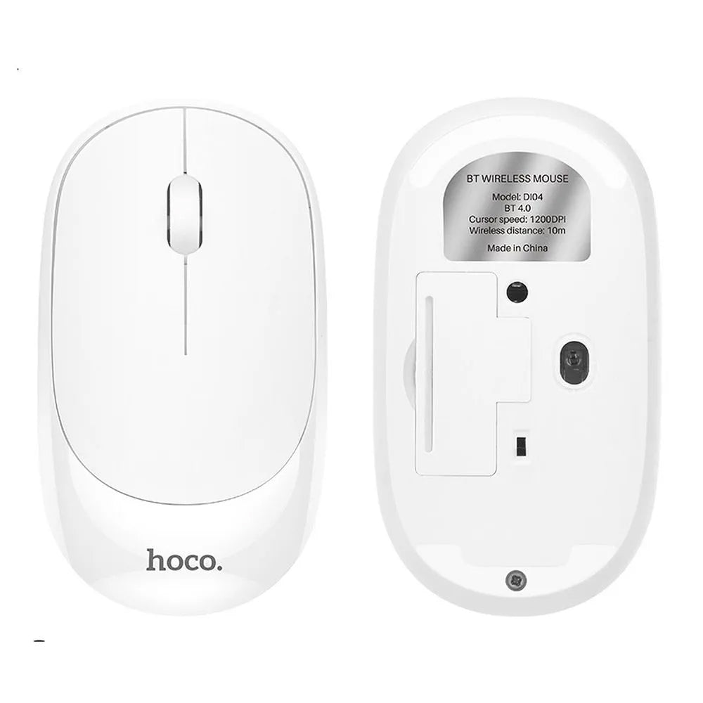 Souris sans fil HOCO DI04, 1200DPI, BT / Wi-Fi, Blanche