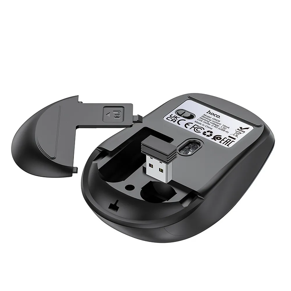 Kabellose Maus HOCO GM28, 1600DPI, Grau