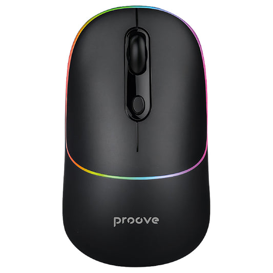 Wireless-Maus Proove Blink, RGB, 800DPI - 1600DPI, BT / Wi-Fi, Schwarz WMBL00002001