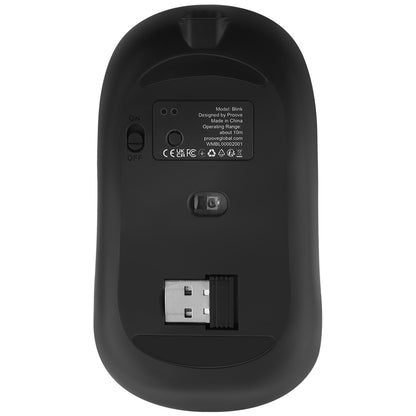Proove Blink Wireless Mouse, RGB, 800DPI - 1600DPI, BT / Wi-Fi, Black WMBL00002001