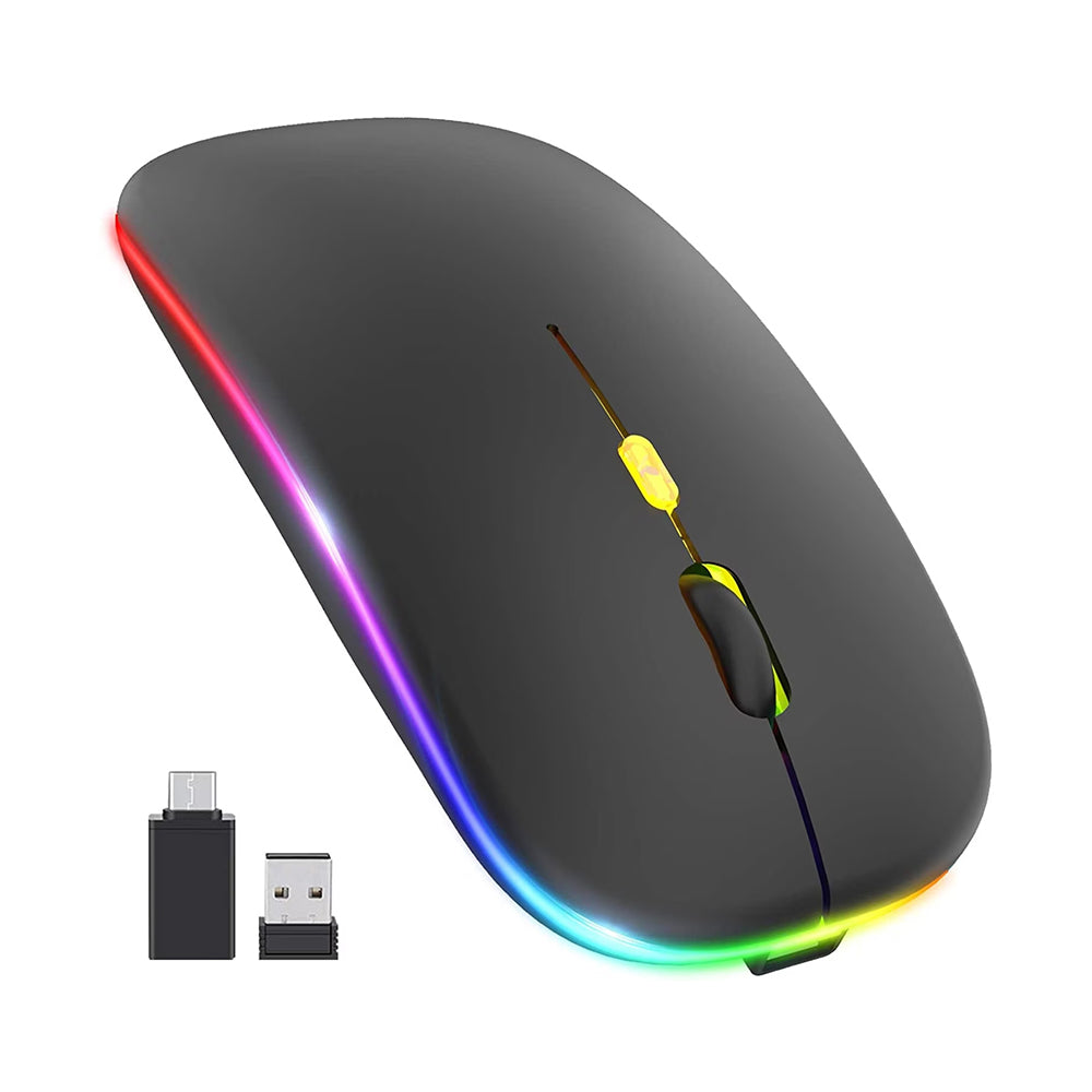 Souris sans fil Techsuit M1, RGB, 1600DPI, Noir