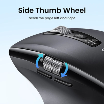 Souris sans fil UGREEN M751, 5000DPI, BT / Wi-Fi, Noir
