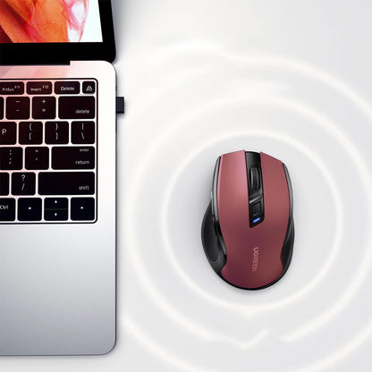 Mouse Wireless UGREEN MU006, 4000DPI, Rosu