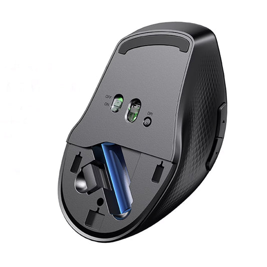 Souris sans fil UGREEN MU101, 4000DPI, BT / Wi-Fi, Bleu