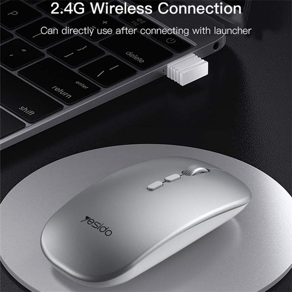 Souris sans fil Yesido KB15, 800DPI - 1600DPI, Argenté