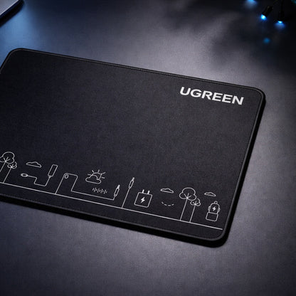 Tapis de souris gaming UGREEN CY016, 260mm x 200mm x 4mm, Noir