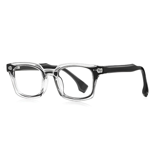Lunettes d'ordinateur pour hommes Techsuit LS084, anti-lumière bleue, noires transparentes