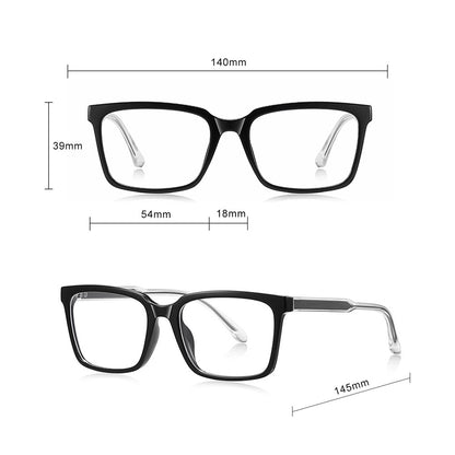 Men's Techsuit LS091 Computer Glasses, Anti-Blue Light, Black