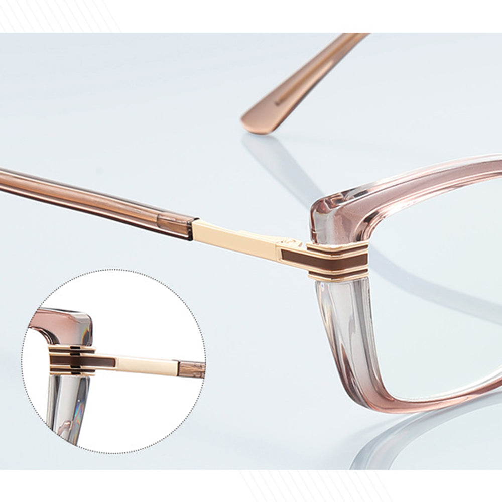 Techsuit 2273 Women's Computer Glasses, Anti-Blue Light, Brown