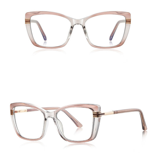 Techsuit 2273 Women's Computer Glasses, Anti-Blue Light, Light Brown