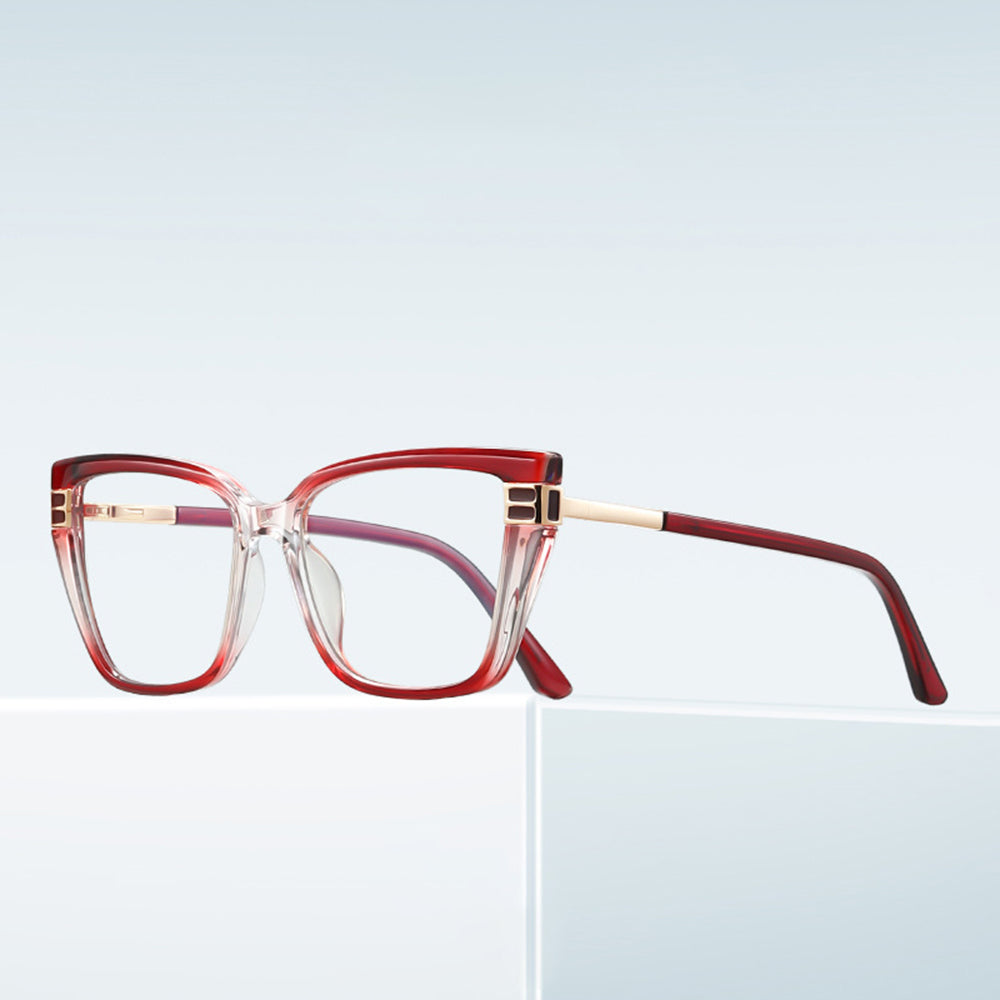 Techsuit 2275 Women's Computer Glasses, Anti-Blue Light, Black Gold