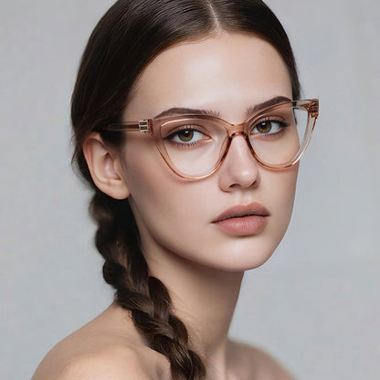 Lunettes d'ordinateur pour femmes Techsuit 2279, Anti-Lumière Bleue, Marron