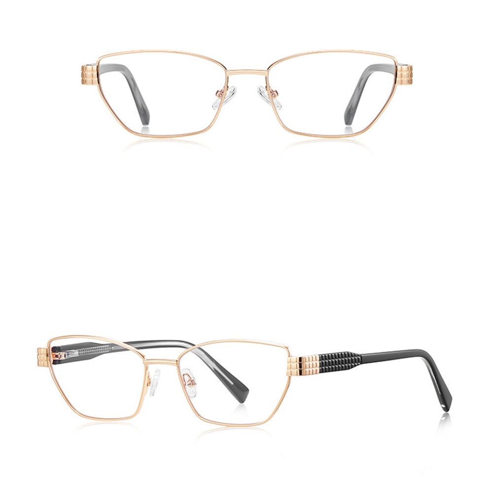 Techsuit 3162 Women's Computer Glasses, Anti-Blue Light, Gold