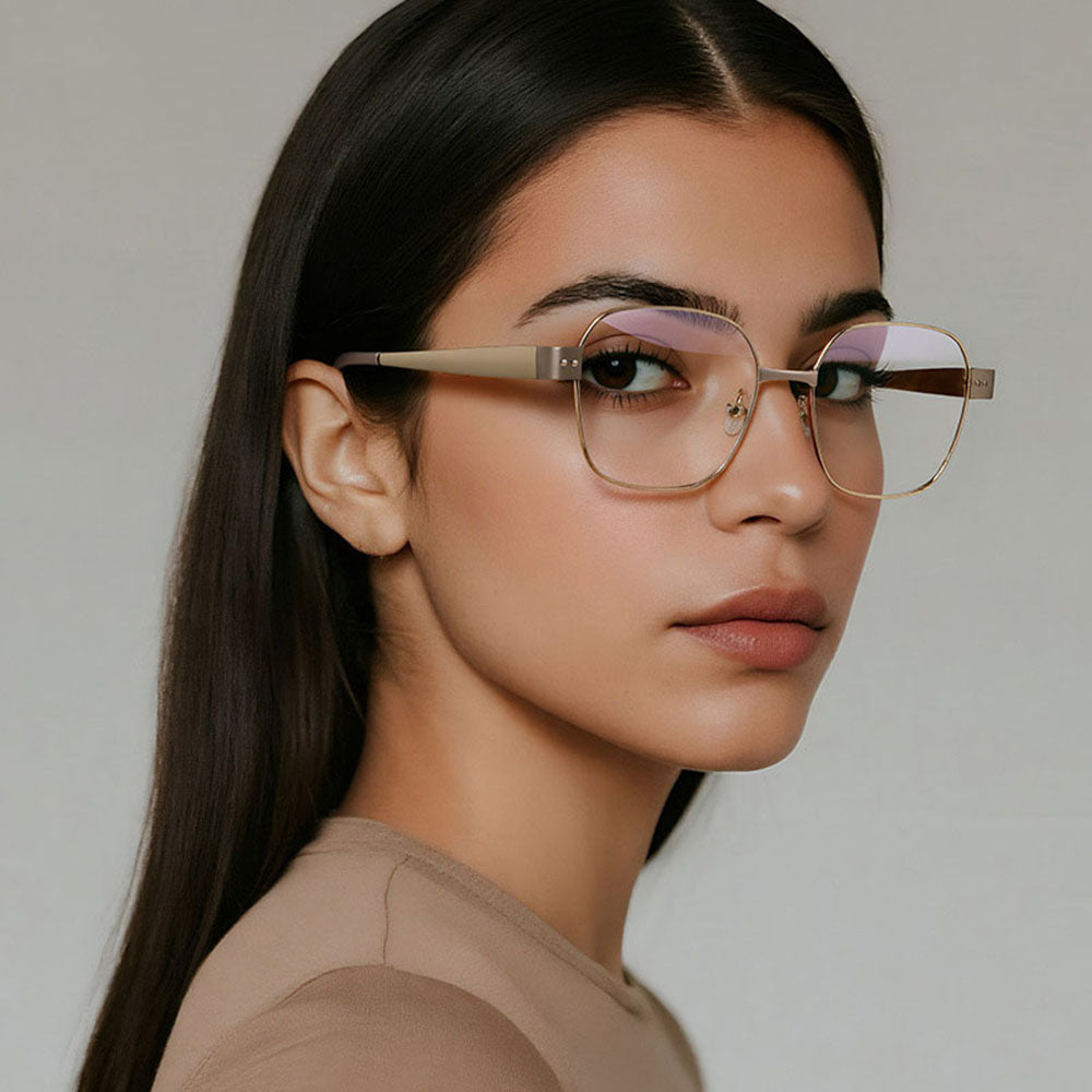 Damen-Computerbrille Techsuit 3172, Anti-Blaues Licht, Goldfarben