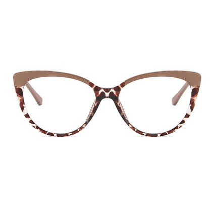 Lunettes d'ordinateur femme Techsuit F5018-C42, Anti-lumière bleue, Crème Marron