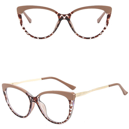 Lunettes d'ordinateur femme Techsuit F5018-C42, Anti-lumière bleue, Crème Marron