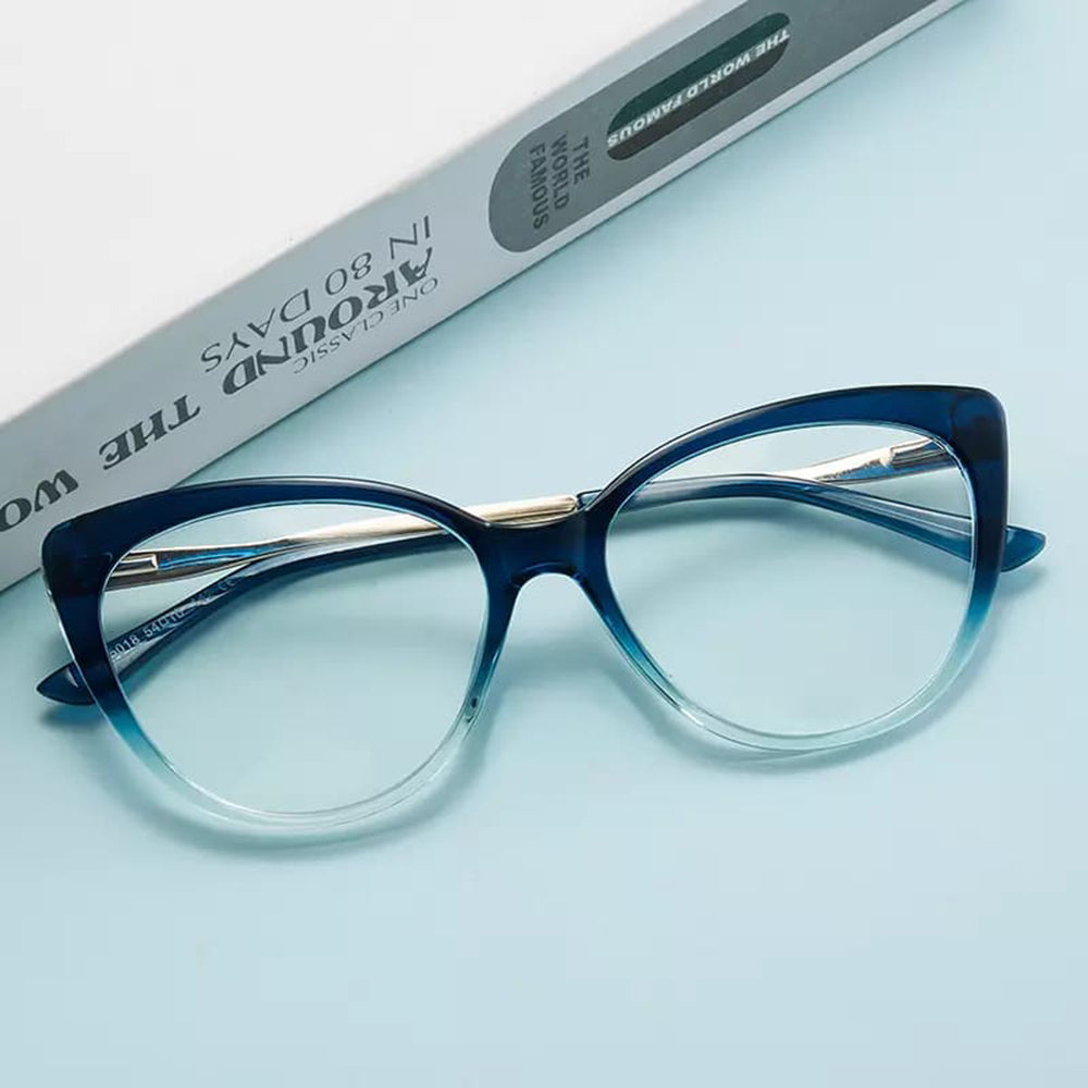Lunettes d'ordinateur femme Techsuit F5018-C42, Anti-lumière bleue, Crème Marron