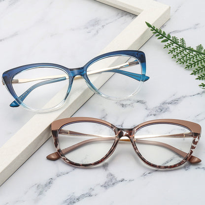 Lunettes d'ordinateur femme Techsuit F5018-C42, Anti-lumière bleue, Crème Marron