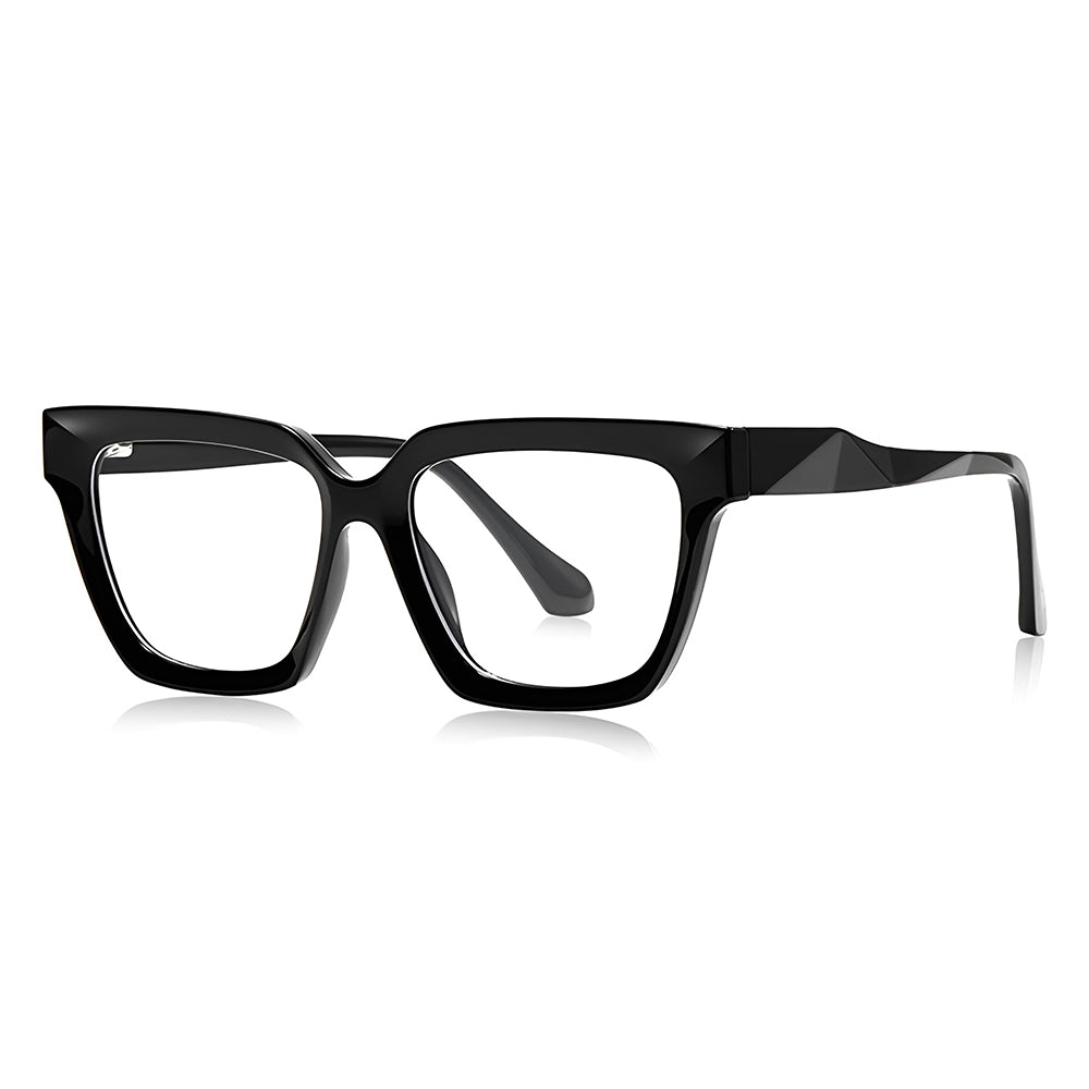 Damen-Computergläser Techsuit LS083, Anti-Blaues Licht, Schwarz