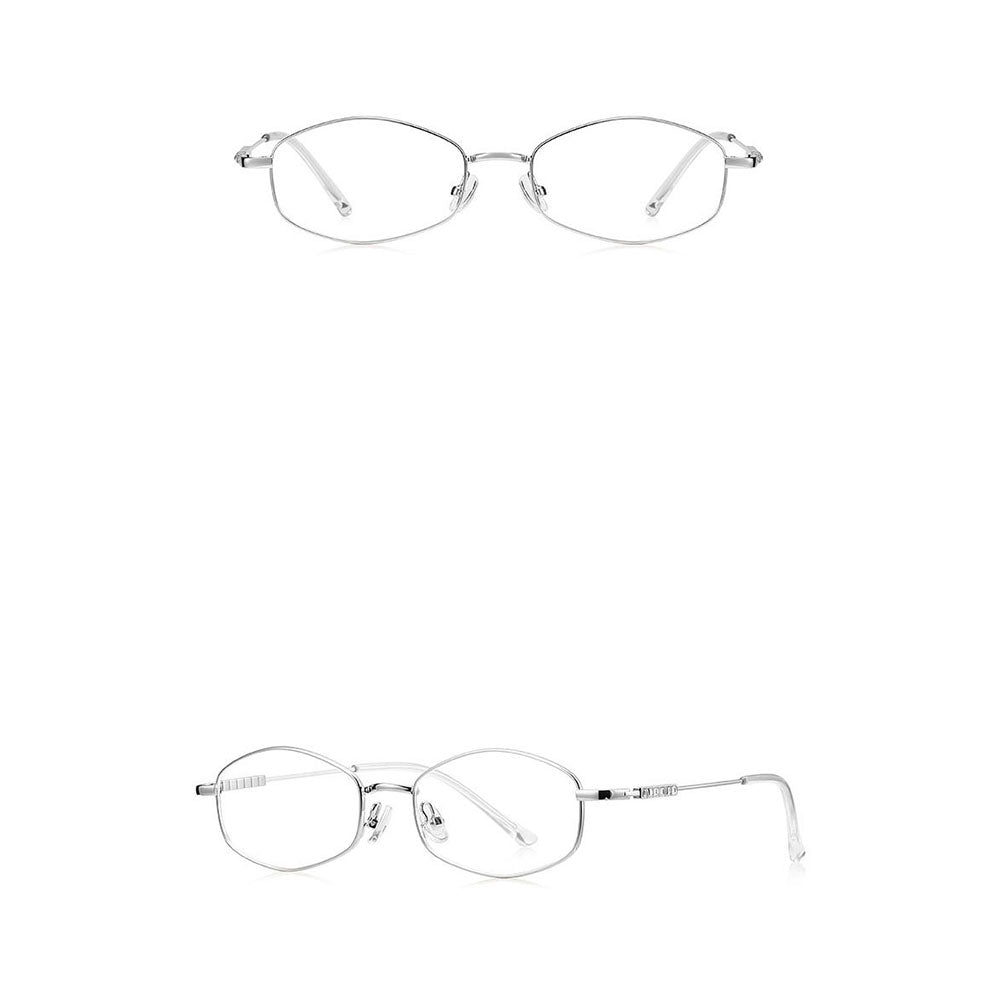 Techsuit LS501 Women's Computer Glasses, Anti-Blue Light, Silver